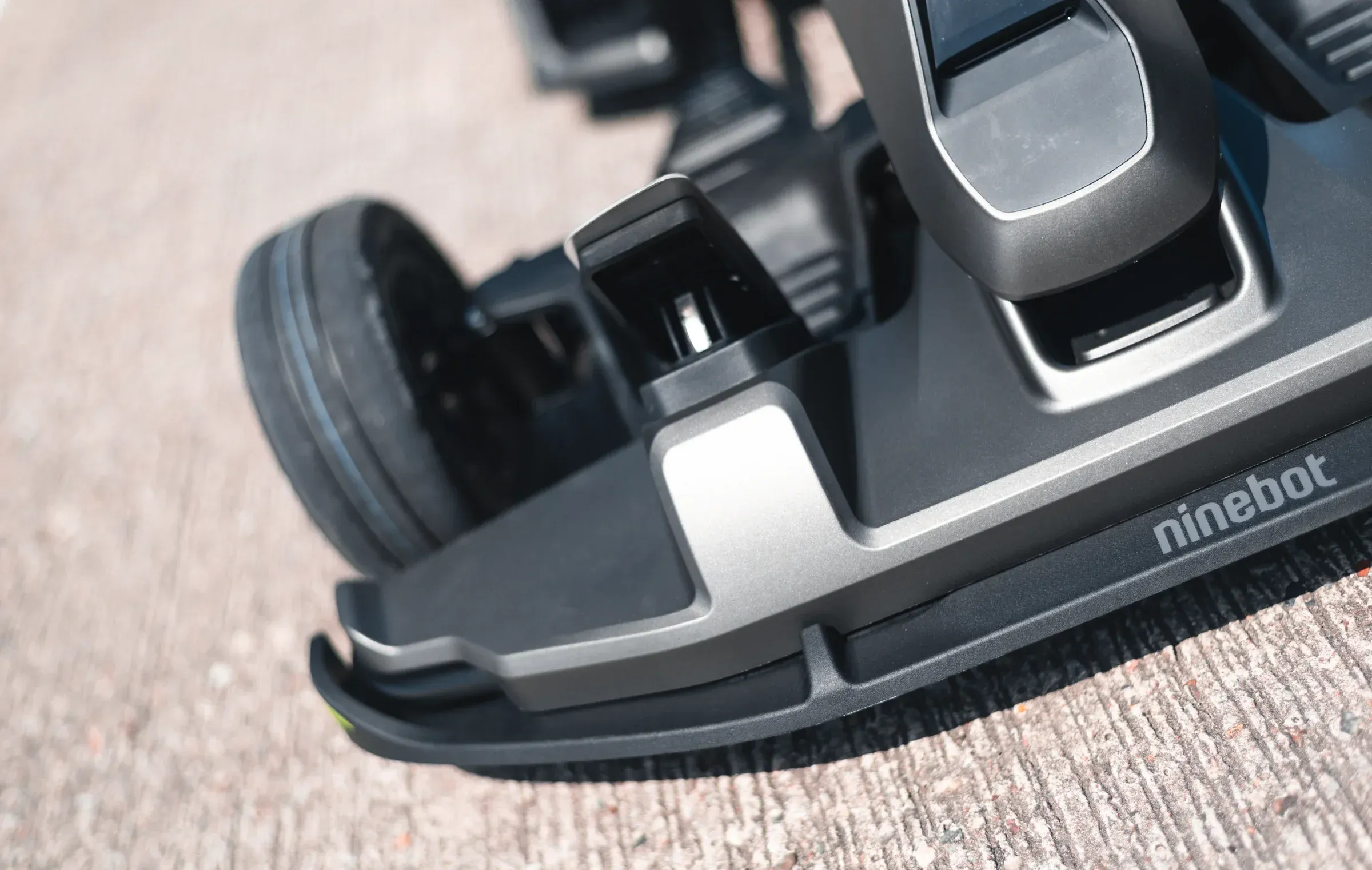Go-karts moving through a corner, layered motion and track detail